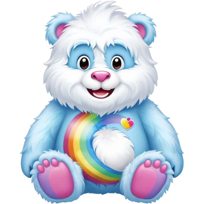  rainbow care bear  yeti emoji