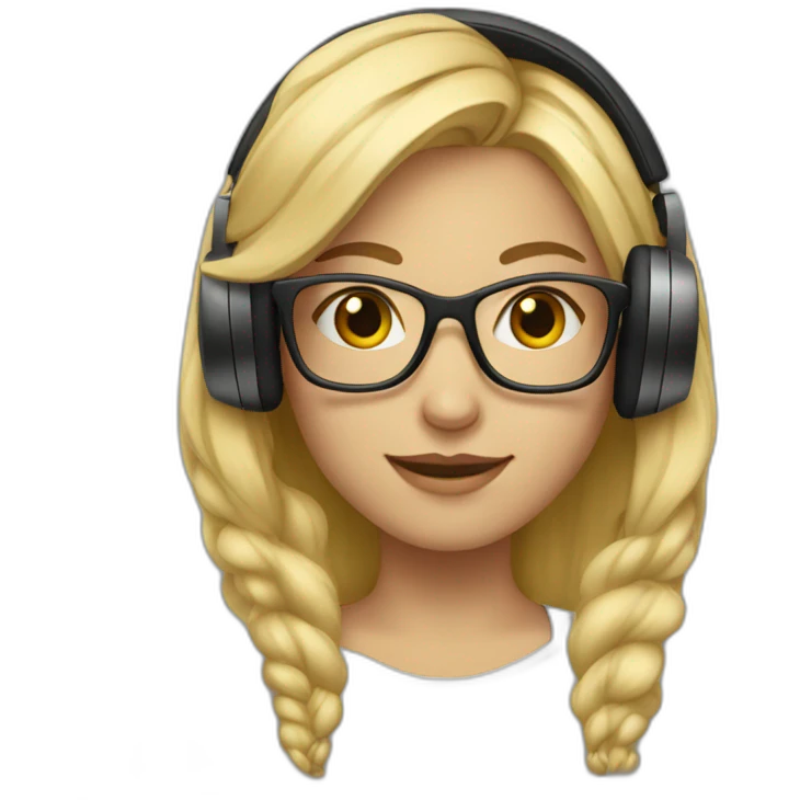 blonde-haired-girl-with-the-glasses-and-headphones emoji
