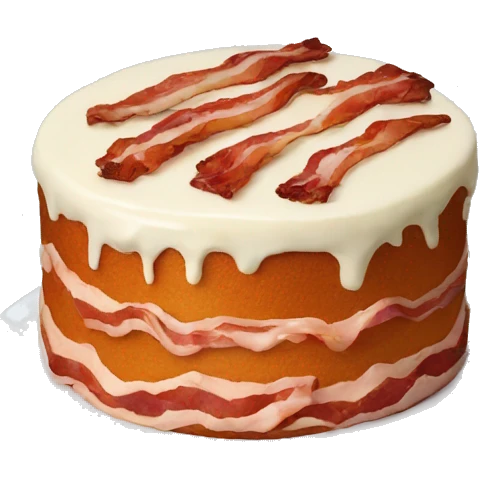 Angry cake bacon emoji