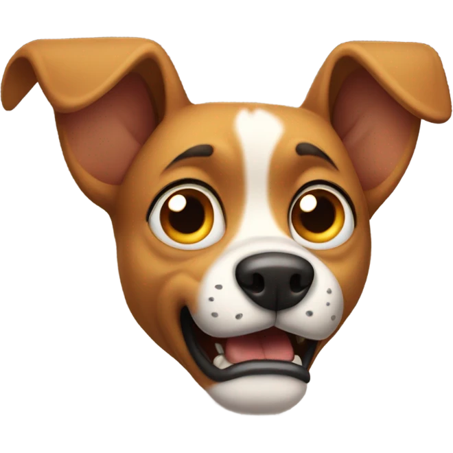 Scared dog emoji