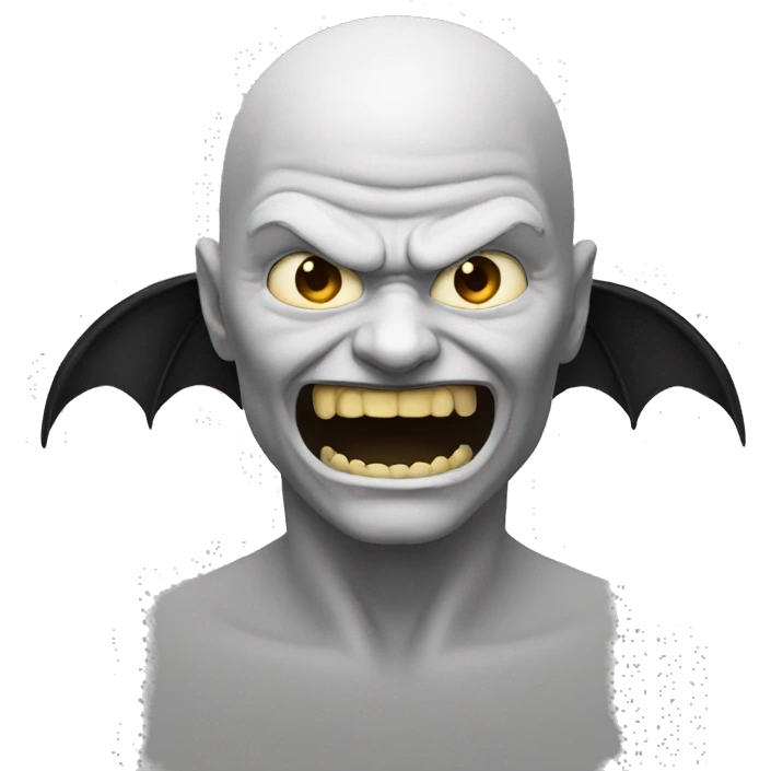 un chauve qui est mechant  emoji