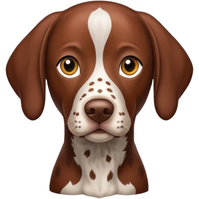 reddish brown german short haired pointer spotted  emoji