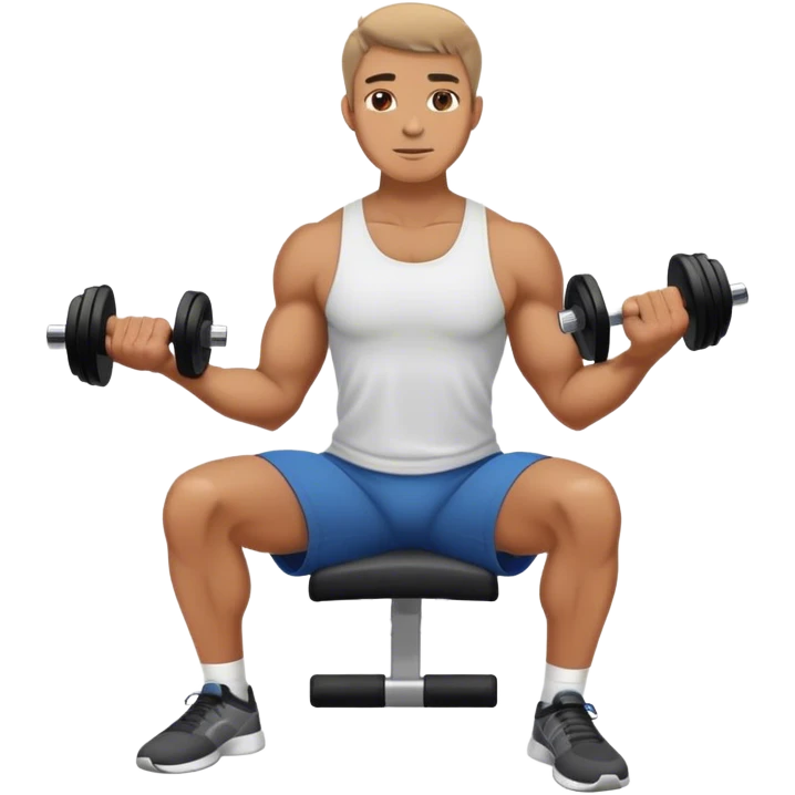 man seated weighted wrist curl emoji
