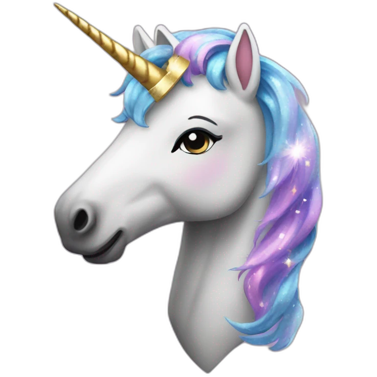 Glittering unicorn emoji