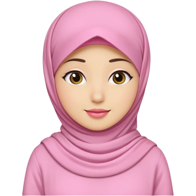 wanita hijab pink baju putih lagi cuci muka emoji
