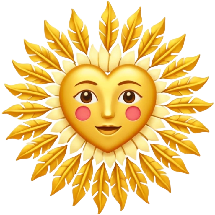 heart with a sun motif emoji