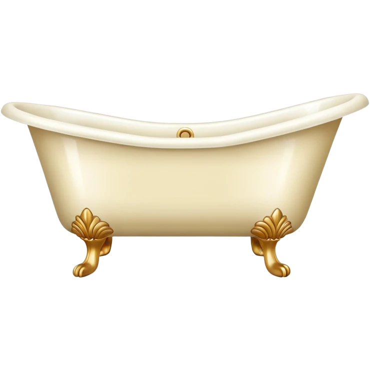 vintage cream bathtub emoji