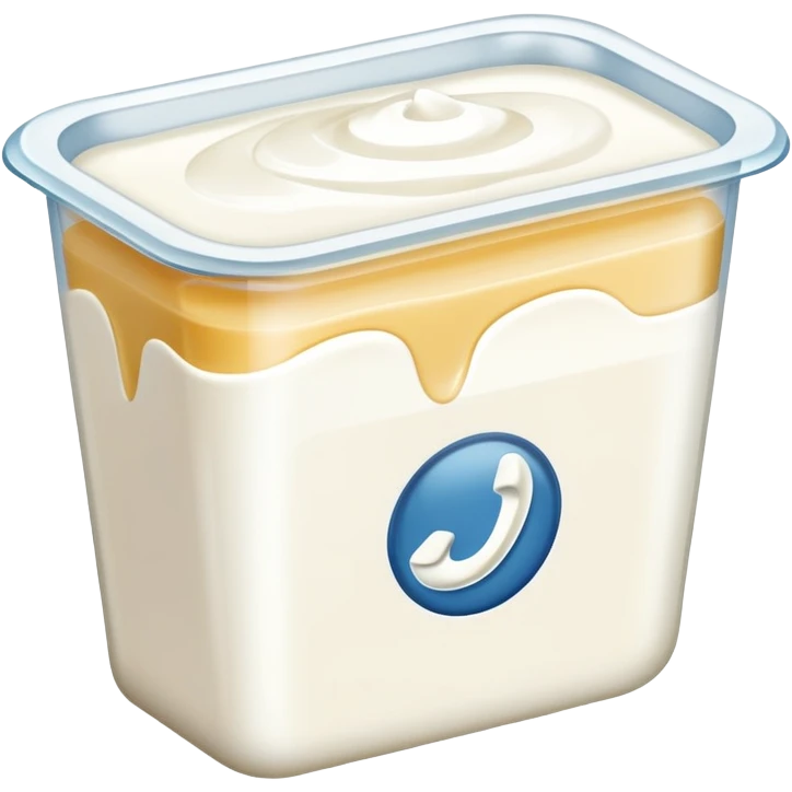 Flat yogurt bar emoji