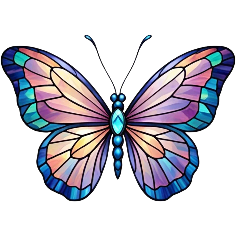 Nebula Gemstone Stained Glass Butterfly emoji