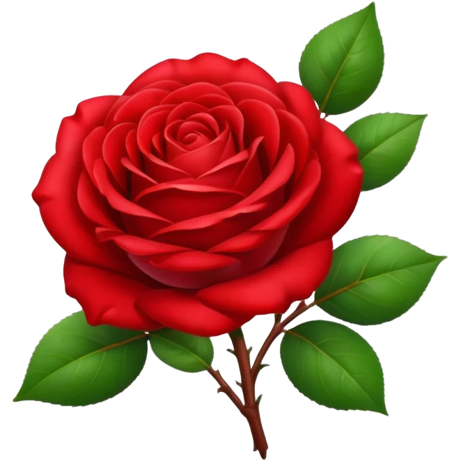 rose and apple emoji