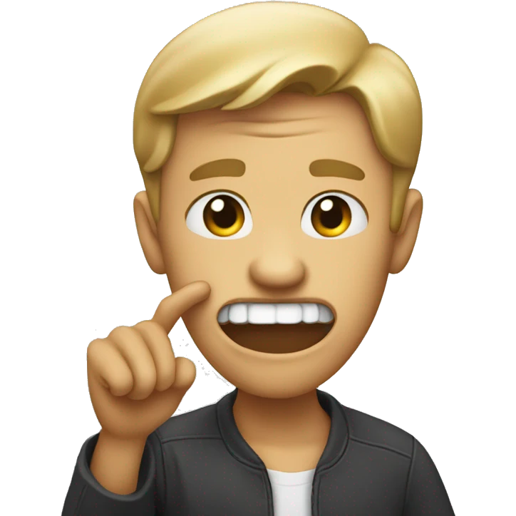 Person biting index finger  emoji