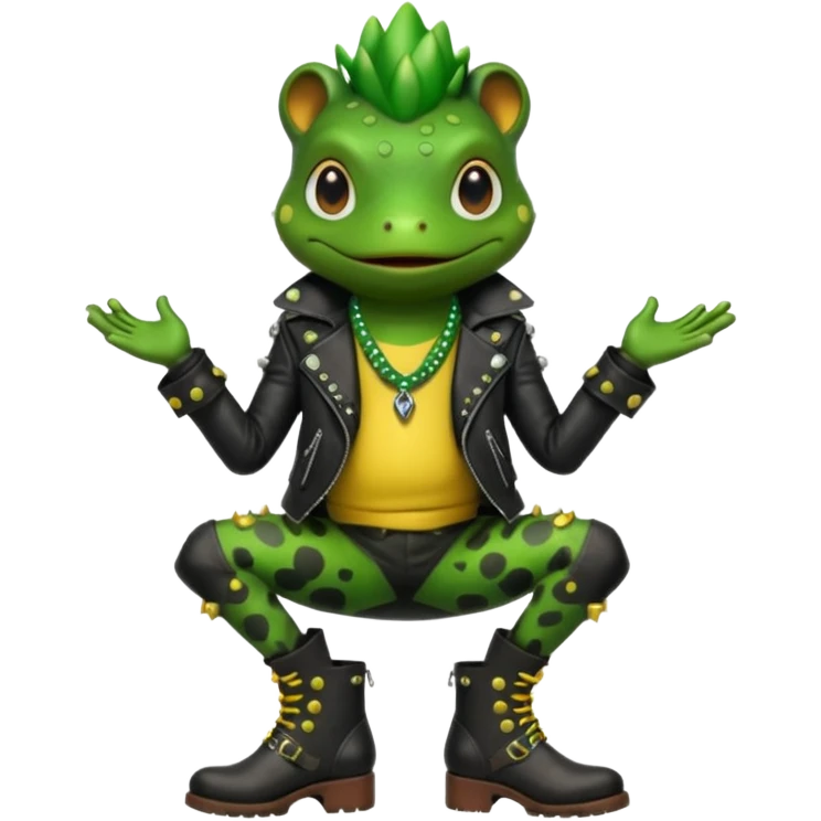 punk frog emoji