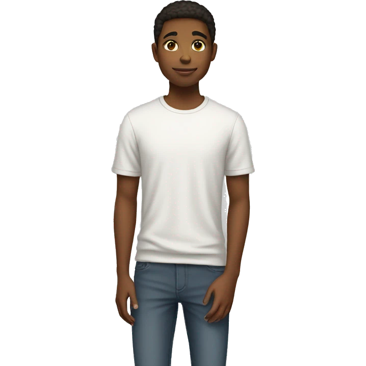 Full length white teenager emoji