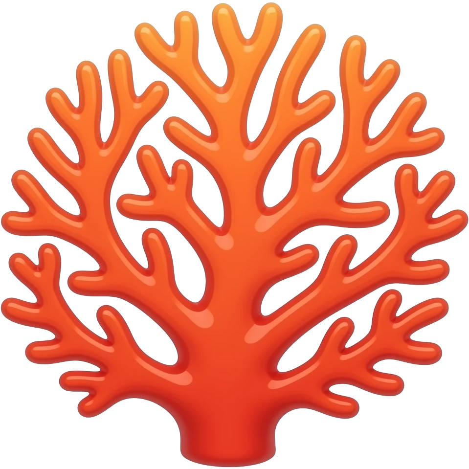 fluorescent toxic exotic neon orange colorful tropical coral emoji