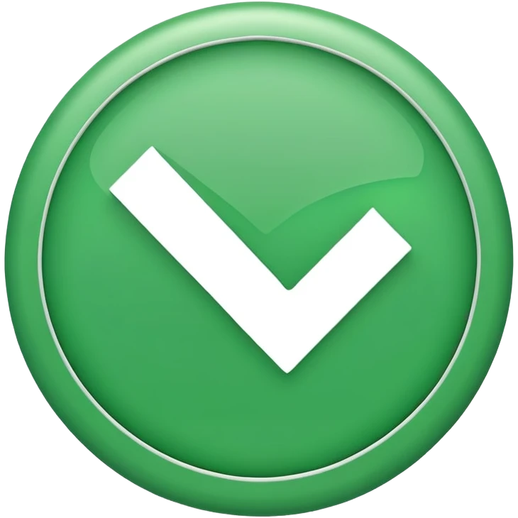 check mark in green circle emoji