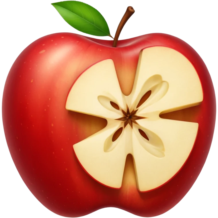 sliced apple emoji