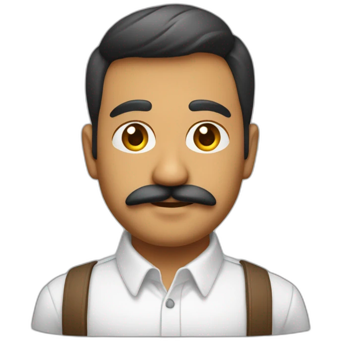 Jayendrasinh Solanki as Developer in white shirt with sleeve up and mustach emoji
