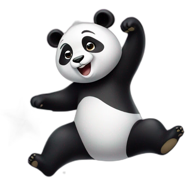 panda dancing on a spinning star emoji