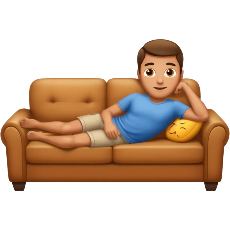 Guy laying on couch emoji