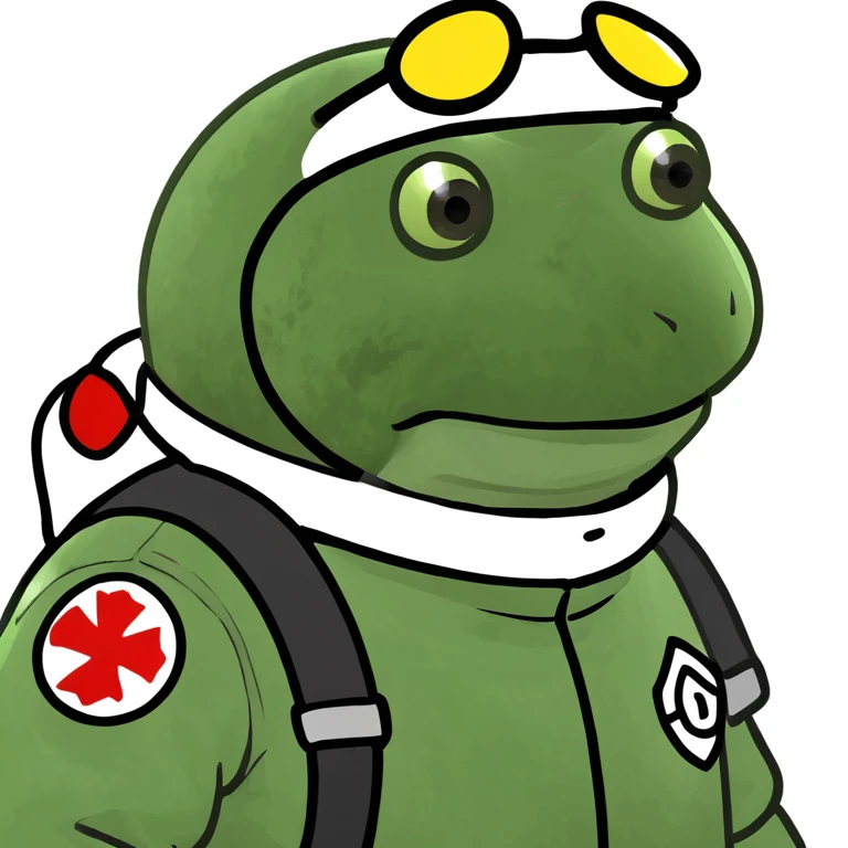 bufo in a fire fighter suit emoji