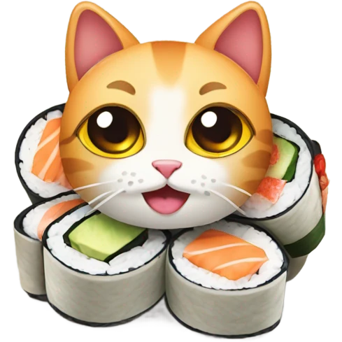 sushi kitty cat emoji