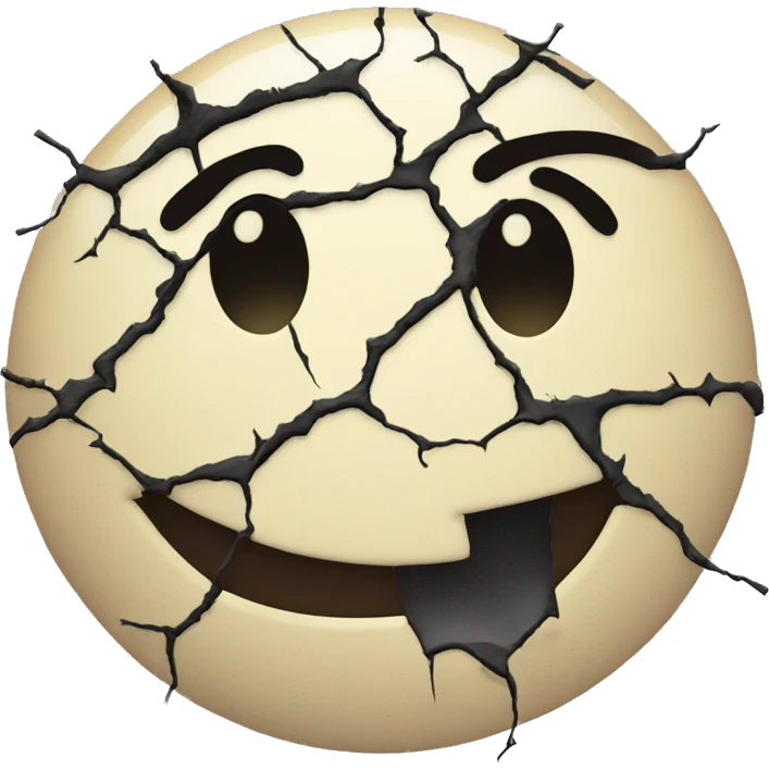 Smiley face cracked emoji