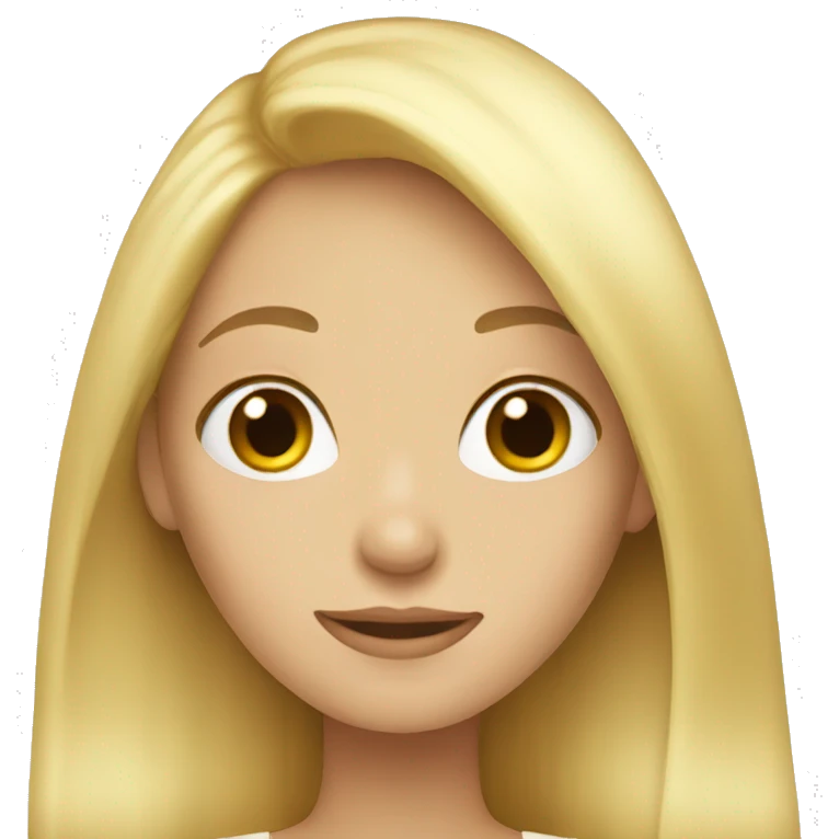 Long blonde haired girl emoji
