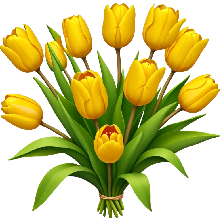 Bouquet of yellow tulips emoji