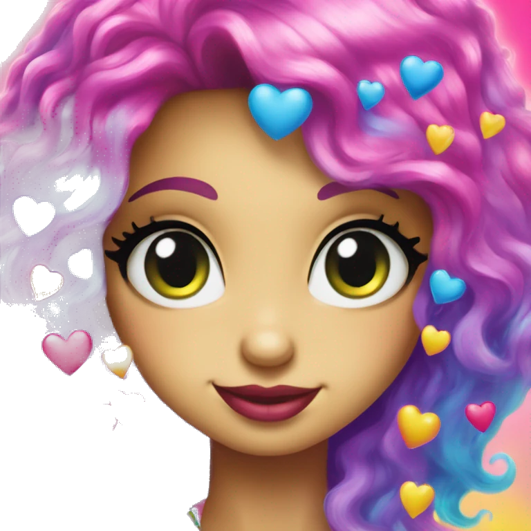 Lisa Frank heart  emoji