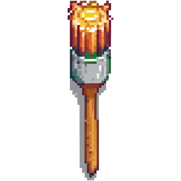 paintbrush in pixel art style emoji