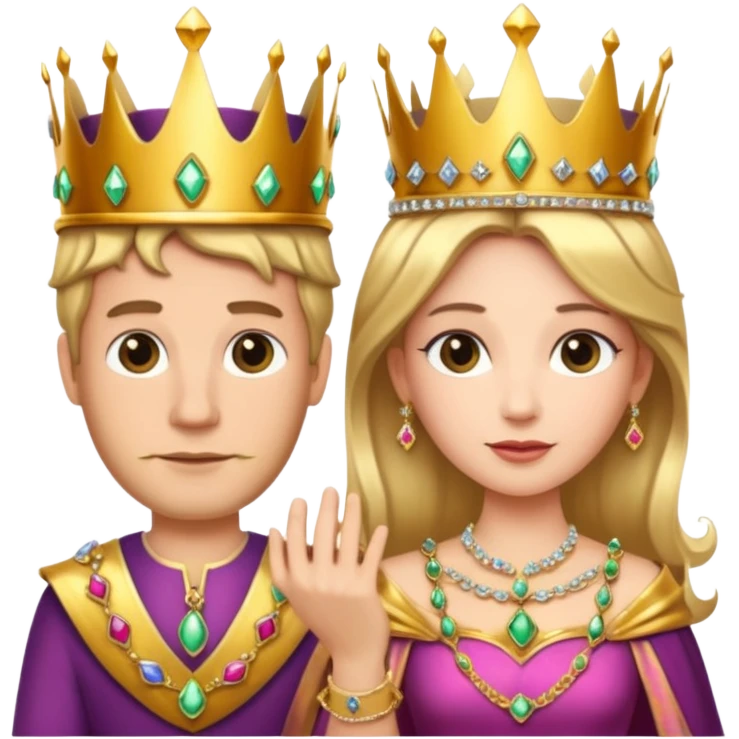 🤴🏻💍👸🏼 emoji