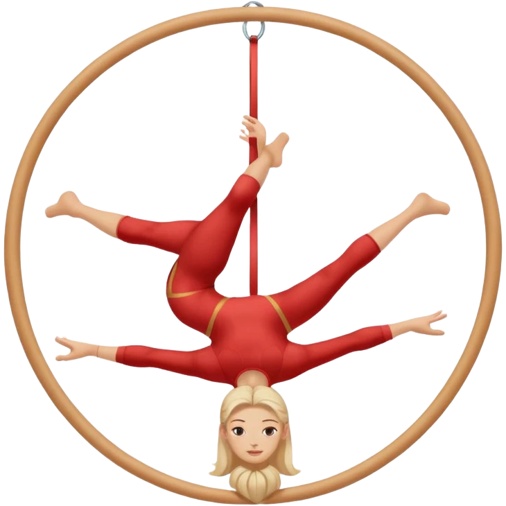 aerial hoop aerialist no colour  emoji