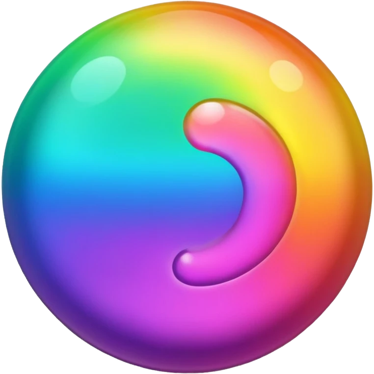 rainbow color round cells emoji