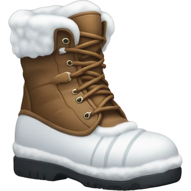 Boots covered in snow  emoji