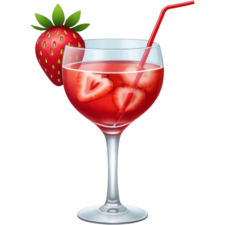 strawberry cocktail emoji