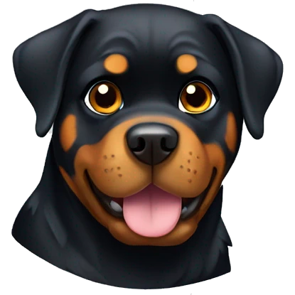 Cute Rottweiler  emoji