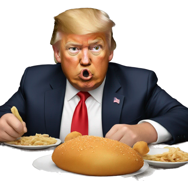 Trump eating  emoji