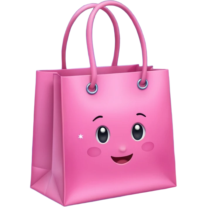 pink girly galaxy store shopping bag emoji