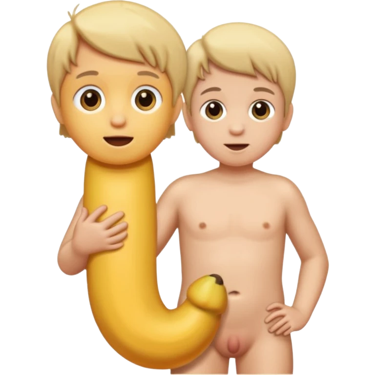 Enfant nue avec un gros penis emoji
