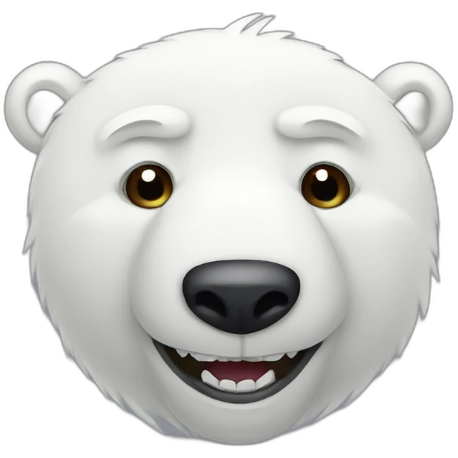 polar bear with human teeth emoji