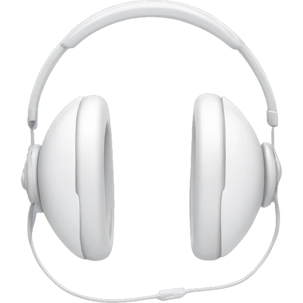 Apple airmax headphones with white bows emoji