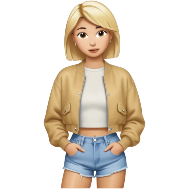 Hailey bieber cheveux court blond voir tout le corps  emoji