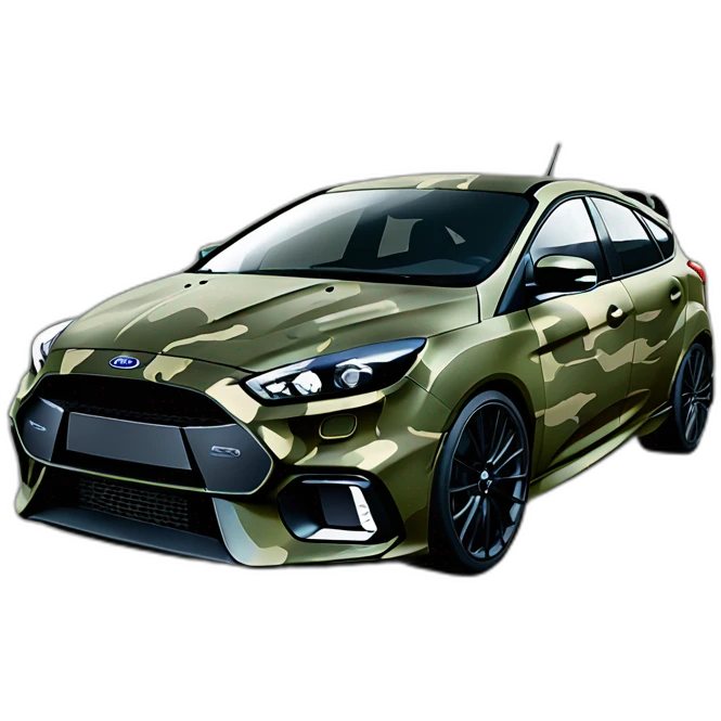 Ford focus rs en camouflage militaire emoji