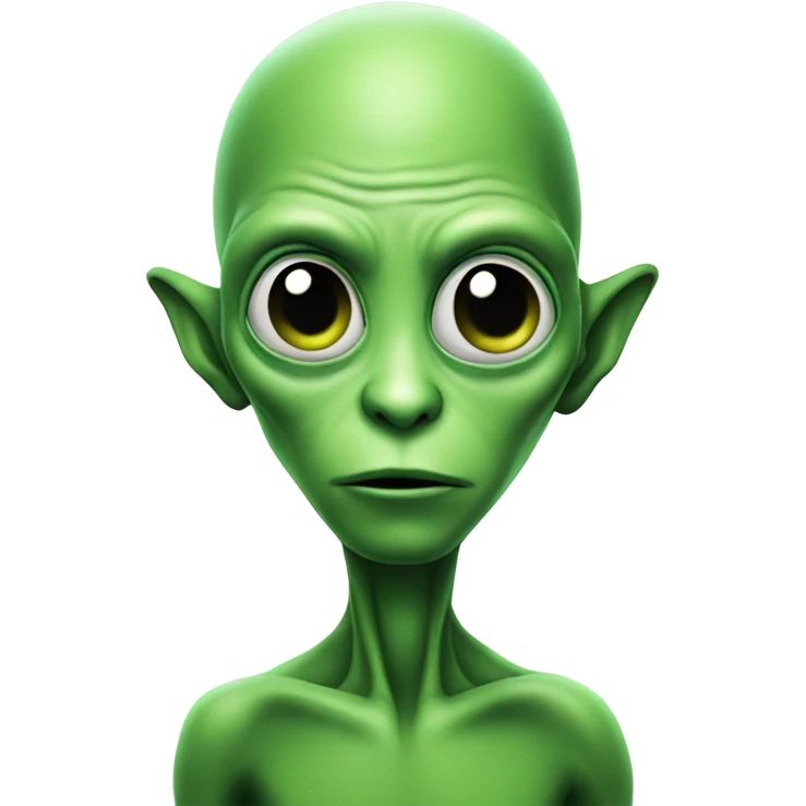 green Alien wondering emoji