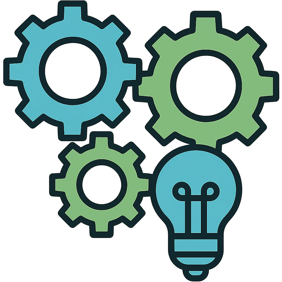 Change to a blue and green color scheme, keep the clean modern outline style, with no background. emoji