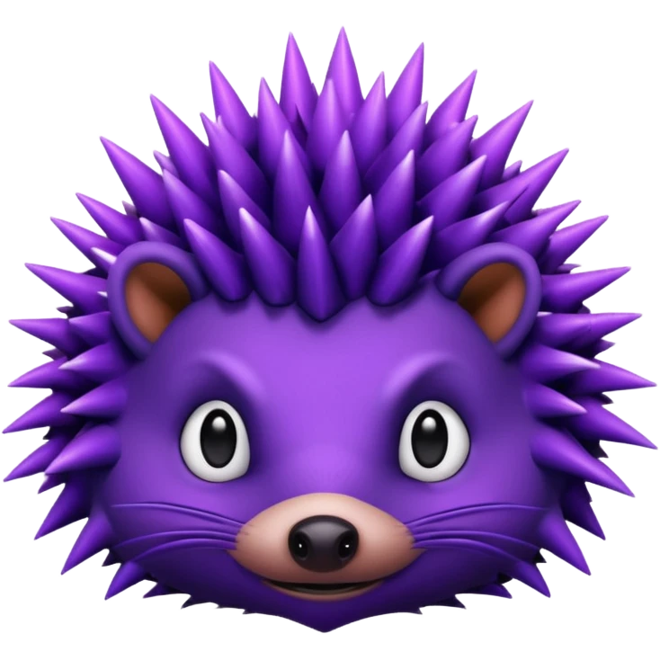 Freaky purple hedghog emoji