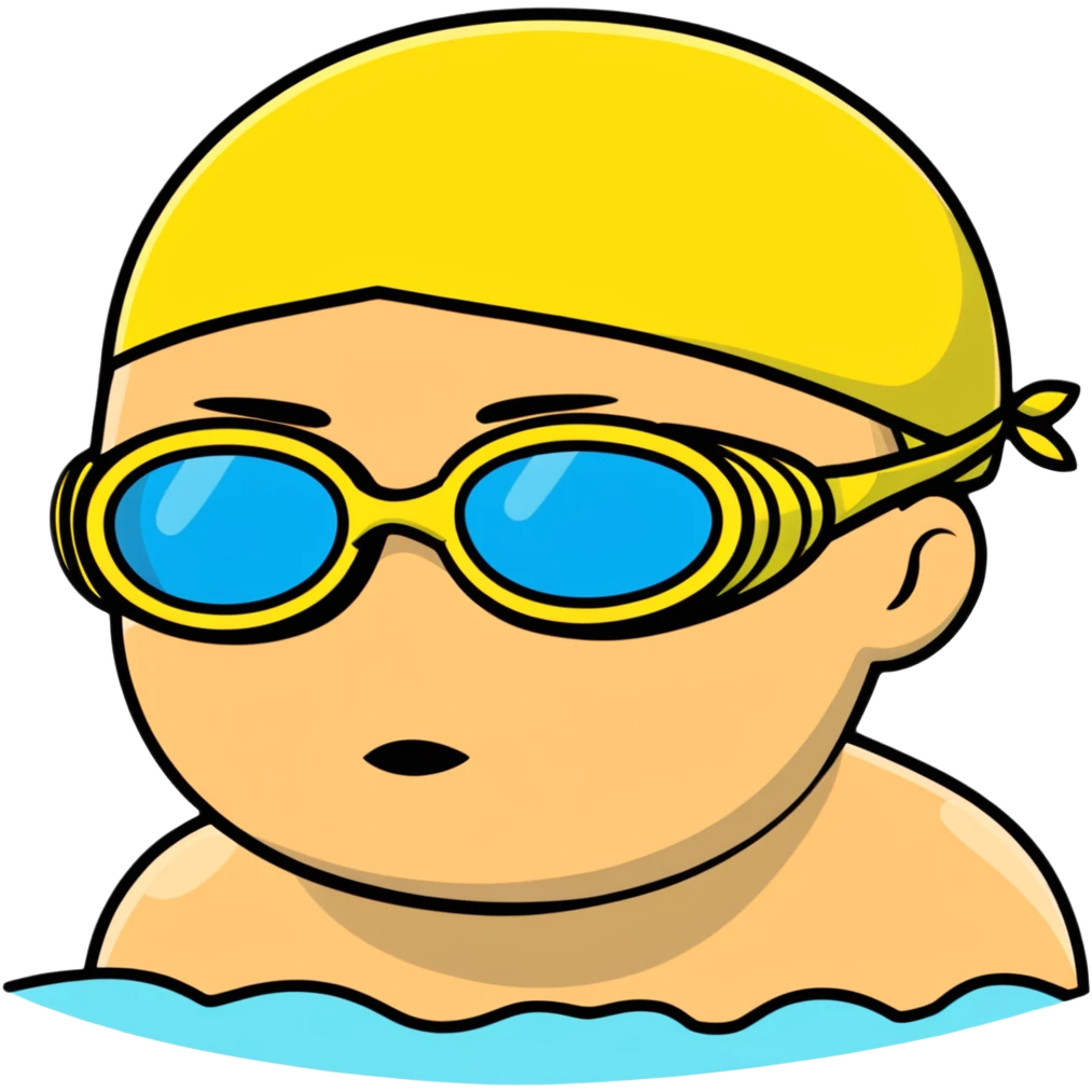 swimmer with goggles and swim cap emoji
