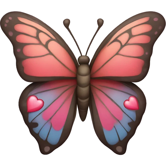 Butterfly with hearts  emoji
