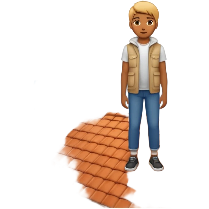 person standing on roof emoji