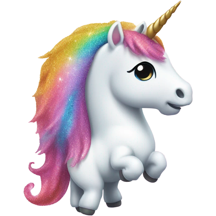a unicorn farting glitter  emoji